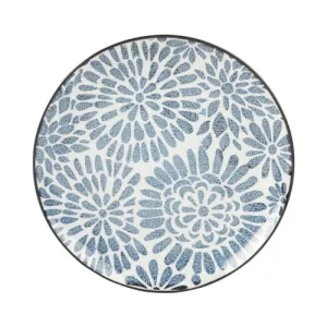 Maisons Du Monde Assiette à Dessert En Grès Blanc Motifs Graphiques Bleus – Lot De 4 10