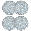 Maisons Du Monde Assiette à Dessert En Grès Blanc Motifs Graphiques Bleus – Lot De 4 17