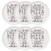 Maisons Du Monde Assiette à Pizza En Porcelaine Blanche Imprimée – Lot De 6 5