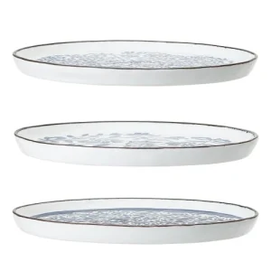 Bloomingville Assiette Bleu Grès X3 L79cm 7