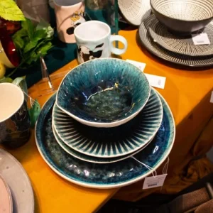 Kare Design Assiette Creuse En Grès Bleu Et Blanc D17 – Lot De 4 15