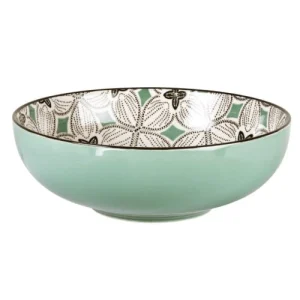 Maisons Du Monde Assiette Creuse En Grès Motifs Graphiques Bleu Gris, Verts Et Blancs – Lot De 2 8