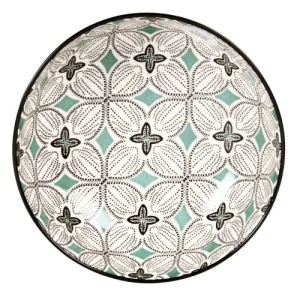 Maisons Du Monde Assiette Creuse En Grès Motifs Graphiques Bleu Gris, Verts Et Blancs – Lot De 2 10