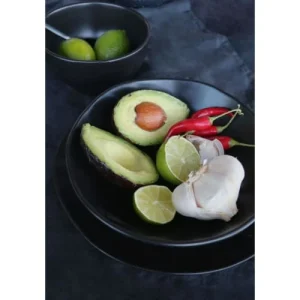 Kare Design Assiette Creuse En Grès Noir D20 – Lot De 4 13