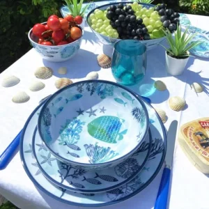 Les Jardins De La Comtesse Assiette Creuse En Mélamine En Imprimé Marin 19 Cm 6