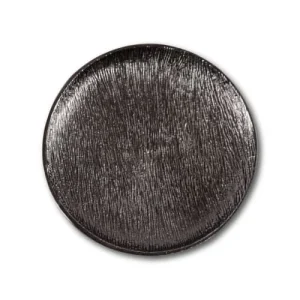 Zago Assiette Décorative En Métal Noire Ø25cm 15