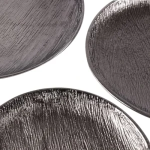 Zago Assiette Décorative En Métal Ø33cm Noire 11