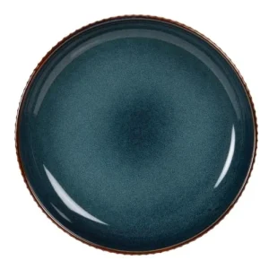 Maisons Du Monde Assiette En Grès Bleu Et Marron – Lot De 2 10