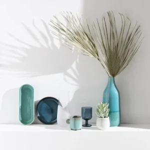 Maisons Du Monde Assiette En Grès Bleu Et Marron – Lot De 2 14