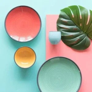 Maisons Du Monde Assiette Plate En Faïence Verte – Lot De 2 9