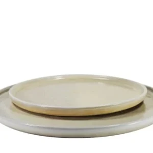 Sibo Homeconcept Assiette Plate En Grès Artisanal Beige 28 Cm – Lot De 4 9