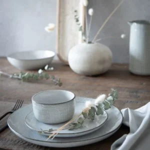 Maisons Du Monde Assiette Plate En Grès Gris Clair – Lot De 6 12