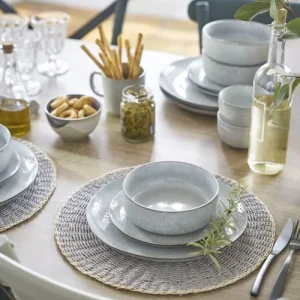 Maisons Du Monde Assiette Plate En Grès Gris Clair – Lot De 6 10