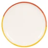 Maisons Du Monde Assiette Plate En Grès Jaune, Rouge, Et Beige 22