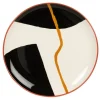 Maisons Du Monde Assiette Plate En Grès Noir, Jaune, Rouge Et Beige 5