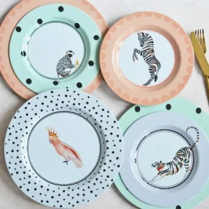 Yvonne Ellen Assiettes En Mélamine D21cm – Lot De 4 10