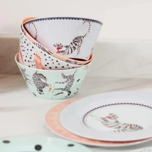 Yvonne Ellen Assiettes En Mélamine D21cm – Lot De 4 14