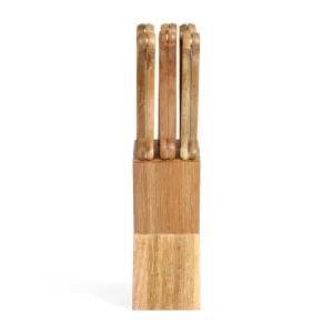 LIVOO Bloc De 6 Couteaux à Steak En Bois Beige 8