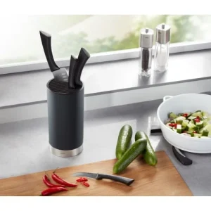 GEFU Bloc Vide Pour Couteaux En Feutre Argent 7