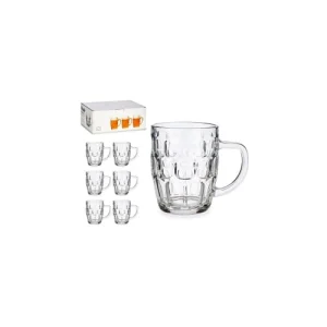 Wadiga Chopes à Bière En Verre Avec Poignées 520ml – Lot De 6 6