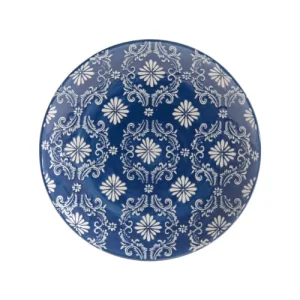 Table Passion Coffret De 4 Assiettes à Dessert 20 Cm En Grès Bleu 8
