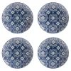 Table Passion Coffret De 4 Assiettes à Dessert 20 Cm En Grès Bleu 16