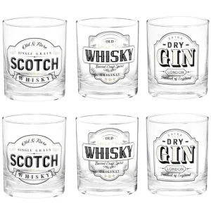 Maisons Du Monde Composition Verres (x6) Et Boîte En Carton Noir Et Doré 6