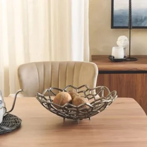 Beliani Coupe De Fruits En Aluminium Argenté 8