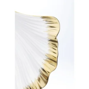 Kare Design Coupe Feuille De Ginkgo En Porcelaine Blanche Et Dorée 11