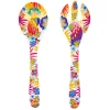 Les Jardins De La Comtesse Couverts à Salade En Mélamine Motif Perroquet Sur Dégradé Orange 33 Cm 5