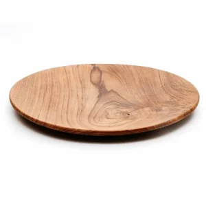 Bazar Bizar Grand Plat Rond En Bois De Teck 16