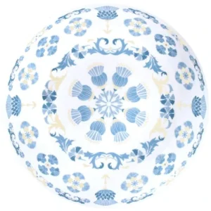 Les Jardins De La Comtesse Grand Saladier En Mélamine Pure Incassable Bleu Et Beige 31 Cm 8