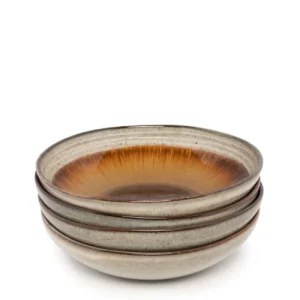 Bazar Bizar Grande Assiette à Pâtes En Grès Lot De 4 18