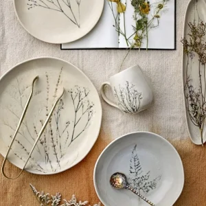 Bloomingville Grande Assiette En Grès Beige 9