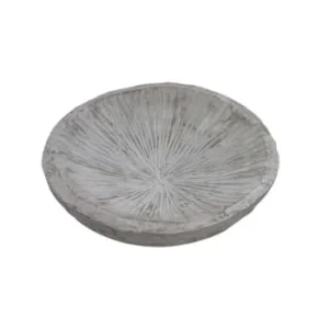 Sensei Maison Grande Coupelle En Bois Strié 24 Ou 30 Cm Blanc 30x30x7 Cm 18