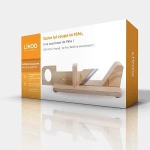 LIVOO Guillotine à Saucisson En Bois Beige 15