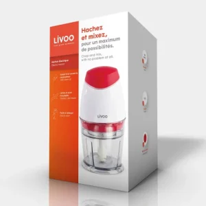 LIVOO Hachoir électrique En Plastique Rouge 14