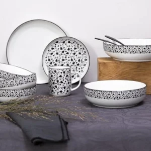 Becquet Lot De 4 Assiettes Plates En Céramique Blanc 9