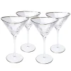 Kare Design Lot De 4 – Verre à Cocktail En Verre Bord Doré 7