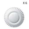 Duralex Lot De 6-Assiette à Dessert Ondulée Verre Résistant 20,5cm Transparent 16