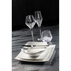 Table Passion Lot De 6 Assiettes à Dessert Dune 21 Cm En Porcelaine Blanc 6