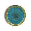OGO Living Lot De 6 Assiettes à Dessert En Grès Bleu 20,5cm 10
