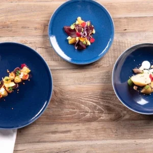 Trend’up Lot De 6 Assiettes Plate 27 Cm En Grès Bleu 6