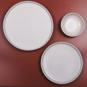 Table Passion Lot De 6 Assiettes Plate Crème 26 Cm En Grès Beige 9