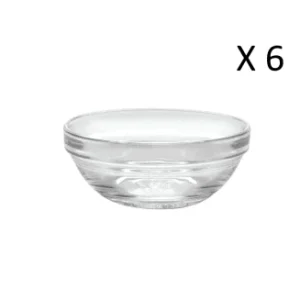 Duralex Lot De 6 – Coupelle Empilable 12,5 Cl En Verre Trempé Transparent 15
