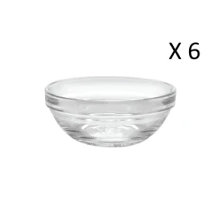 Duralex Lot De 6 – Coupelle Empilable 12,5 Cl En Verre Trempé Transparent 13