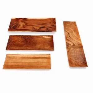Bazar Bizar Petite Assiette à Sushi Rectangulaire En Bois De Teck 9