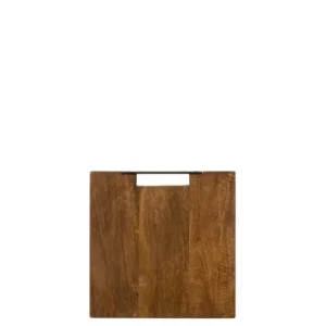 LANADECO Planche à Découper Carrée Bois De Manguier Marron 30x30cm 6