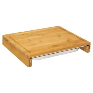 Five Simply Smart Planche à Découper En Bambou Avec Bac Inox – 35x28x5.5cm 9
