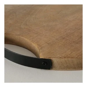 Wadiga Planche à Découper Ronde En Bois Et Métal Noir D33cm 9